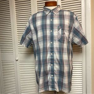 Columbia Size XL Omni Wick Gray Plaid and Pocket
